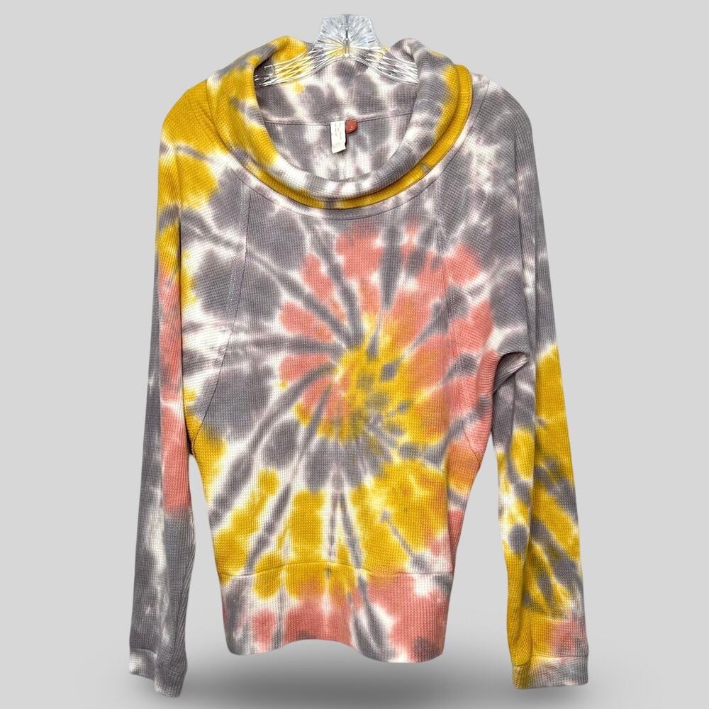 Anthropologie Pilcro Tie Dye Waffle Top